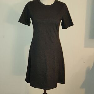 J. Crew size small Cotton Short Sleeve   Midi Dress grey tee shirt